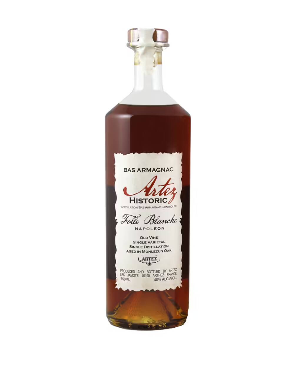 Artez Folle Blanche Napoleon Bas Armagnac Old Vine Single Varietal Brandy