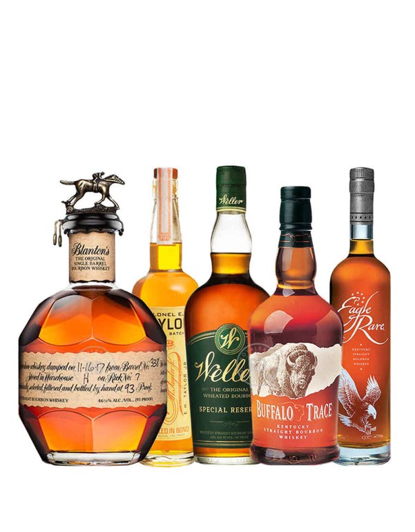 Blanton's Original + Colonel E.H. Taylor + Weller Special Reserve + Buffalo Trace + Eagle Rare ( 5 Pack) Bundle #039