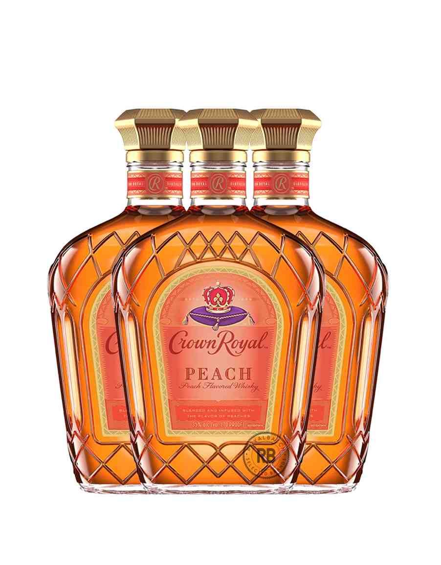 Crown Royal Peach Flavored Whiskey (3 Pack) Bundle #043