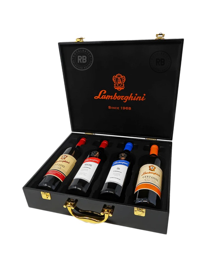 Lamborghini Wine Gift Set (Centanni Grechetto, Trescone Unbria, Era Umbria, Centanni Rosso) 4 Pack x 750ml