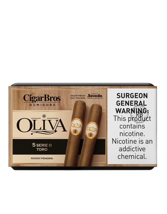 Oliva Serie O Toro 5 Pack Cigars with Humidor by CigarBros
