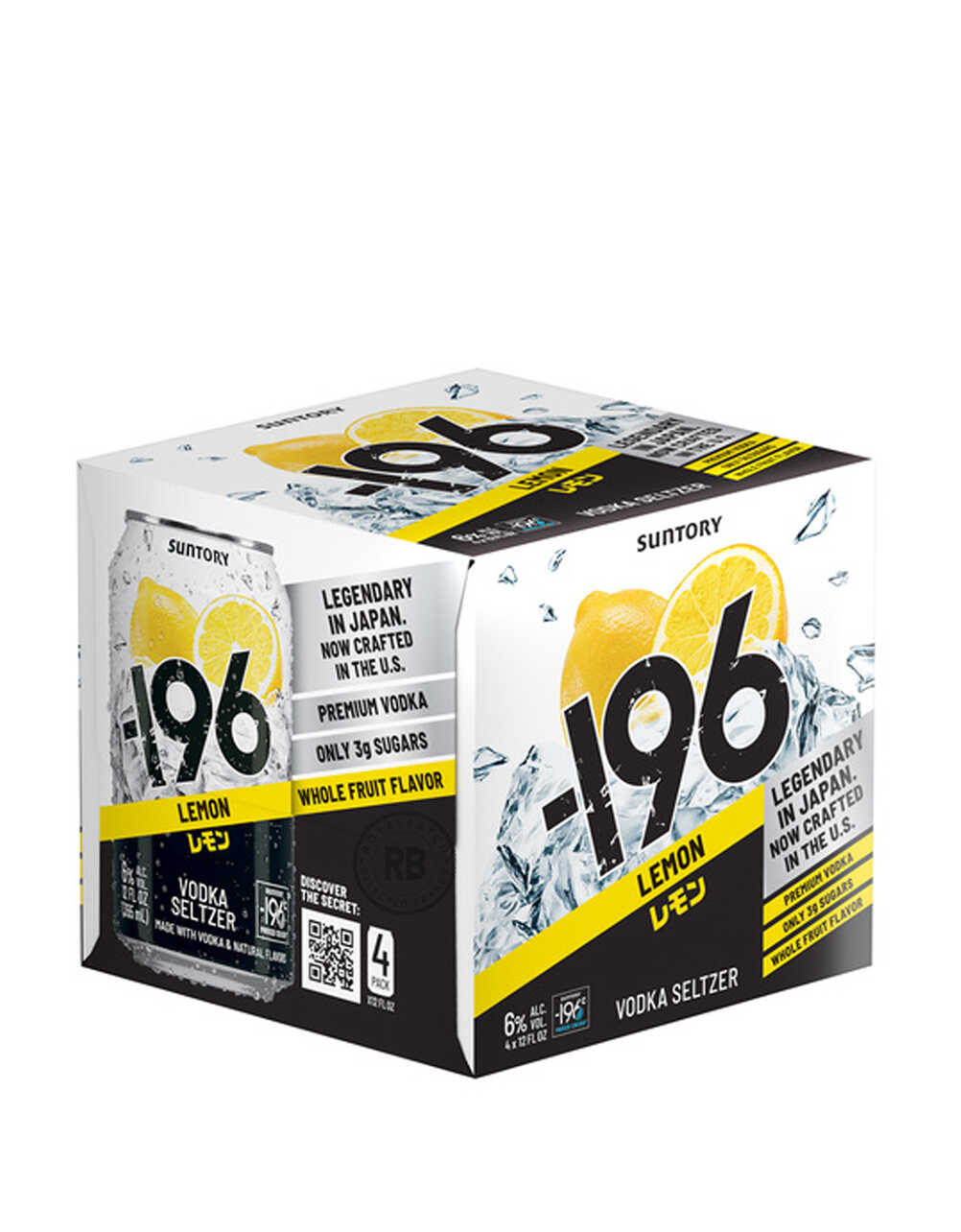 Suntory -196 Lemon Vodka Seltzer 4 Pack x 355ml