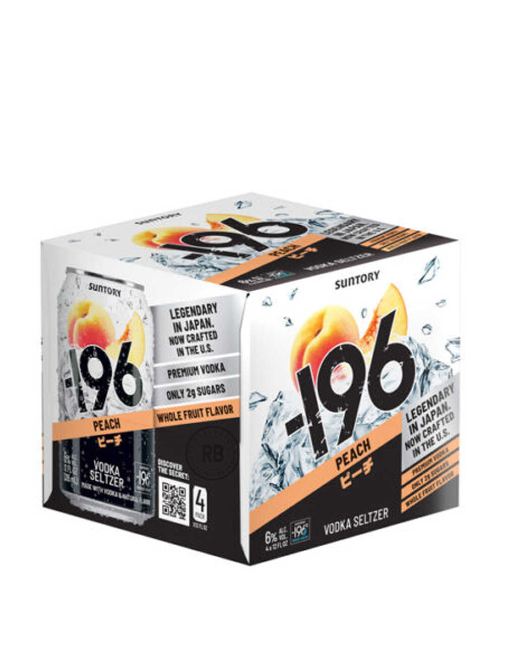 Suntory -196 Peach Vodka Seltzer 4 Pack x 355ml