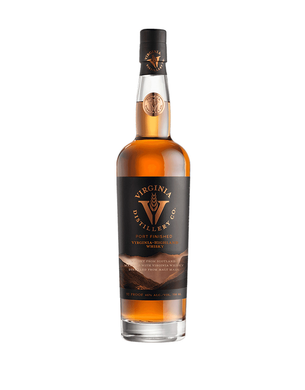 Virginia Distillery Port Cask Finished Virginia Highland Whiskey