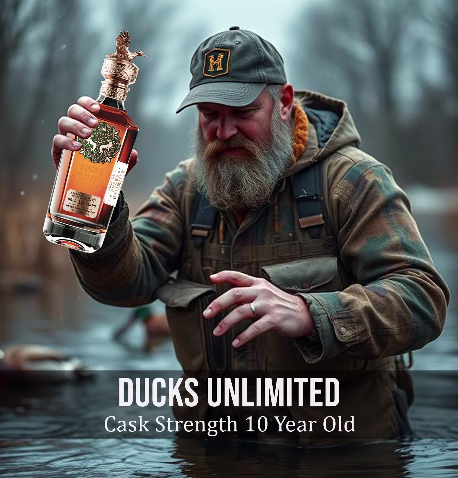 Ducks Unlimited Cask Strength 10 Year Old Kentucky Bourbon Whiskey