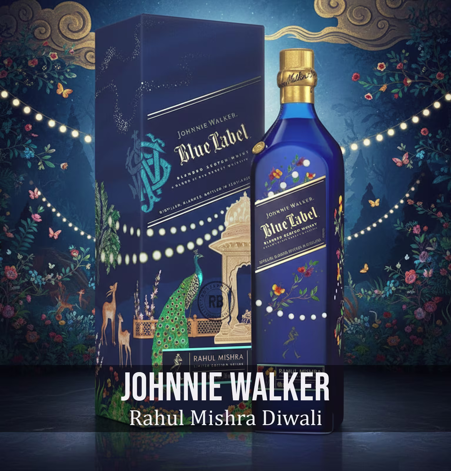 Johnnie Walker Blue Label x Rahul Mishra Diwali Limited Edition Scotch Whisky
