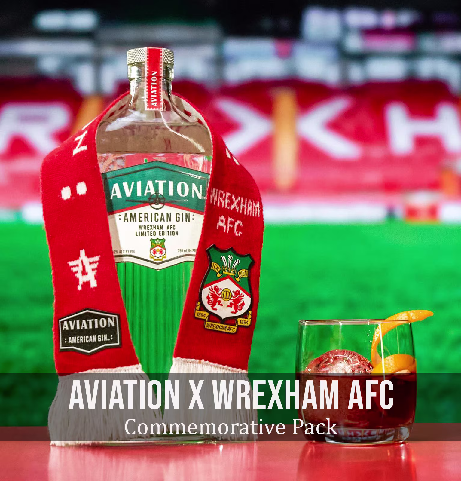 Aviation American Gin x Wrexham AFC Limited Edition Commemorative Pack