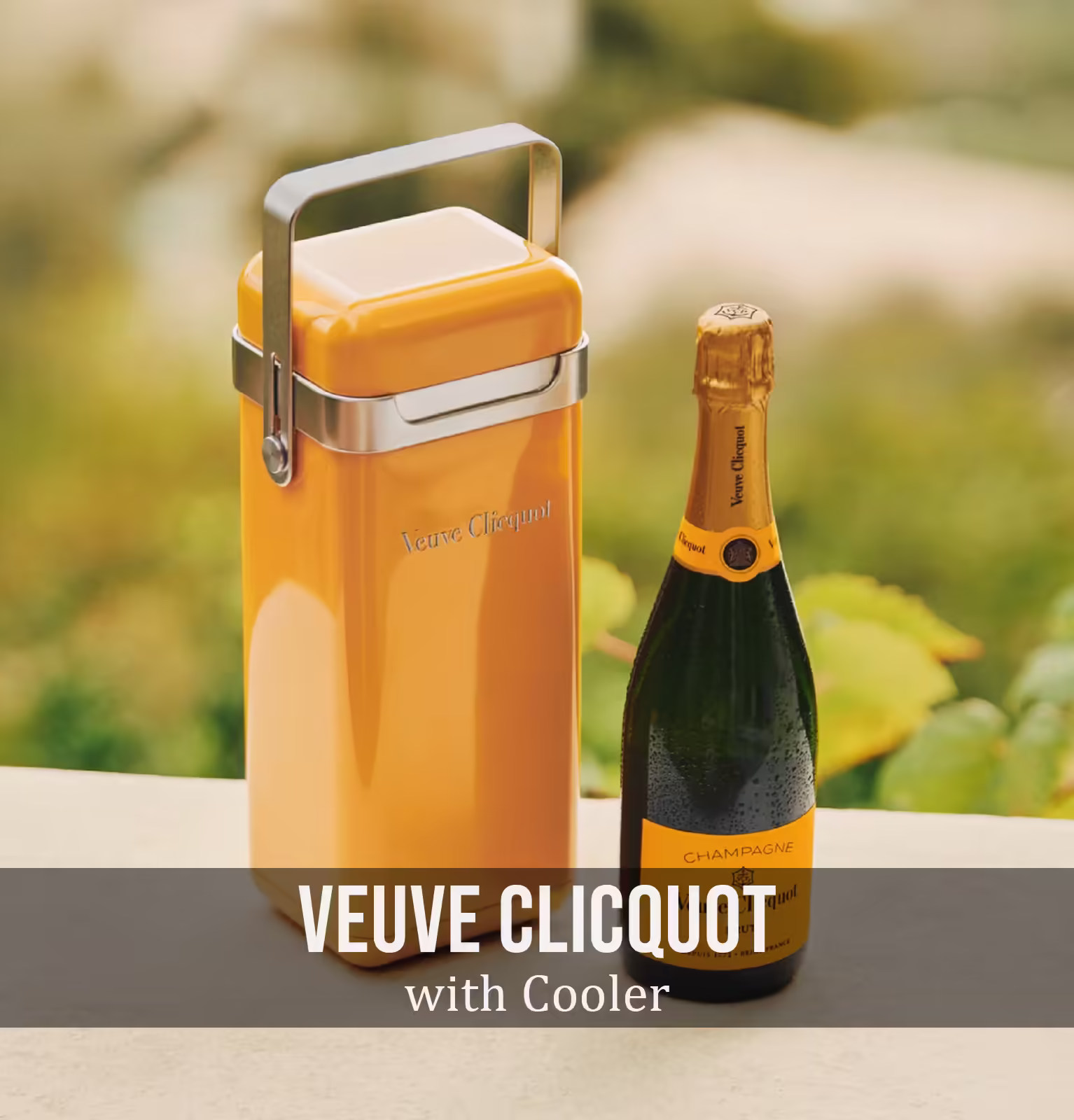 Veuve Clicquot Yellow Label Brut Champagne with Cooler