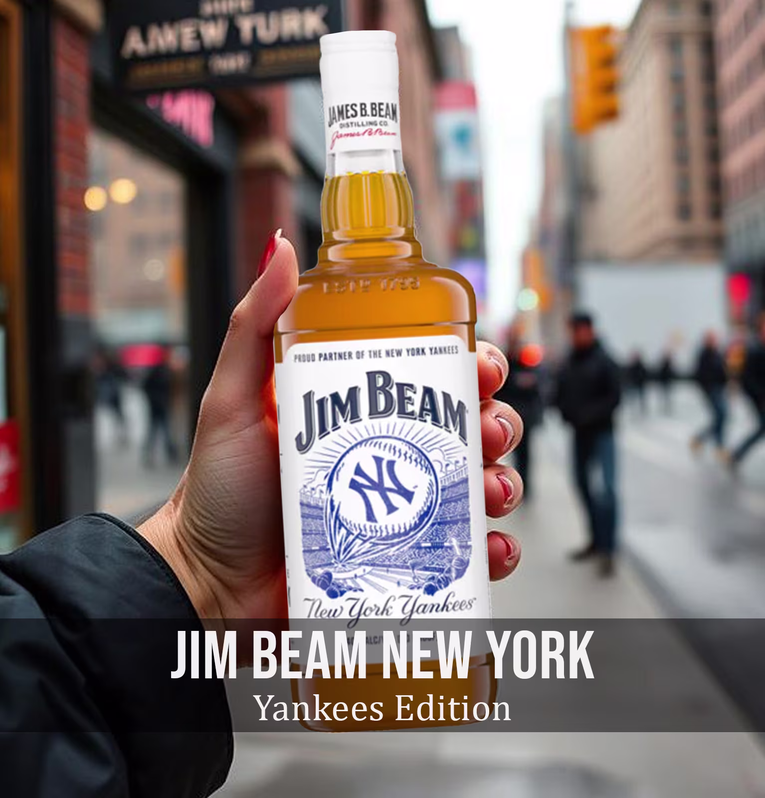 Jim Beam New York Yankees Limited Edition Kentucky Straight Bourbon Whiskey 1L