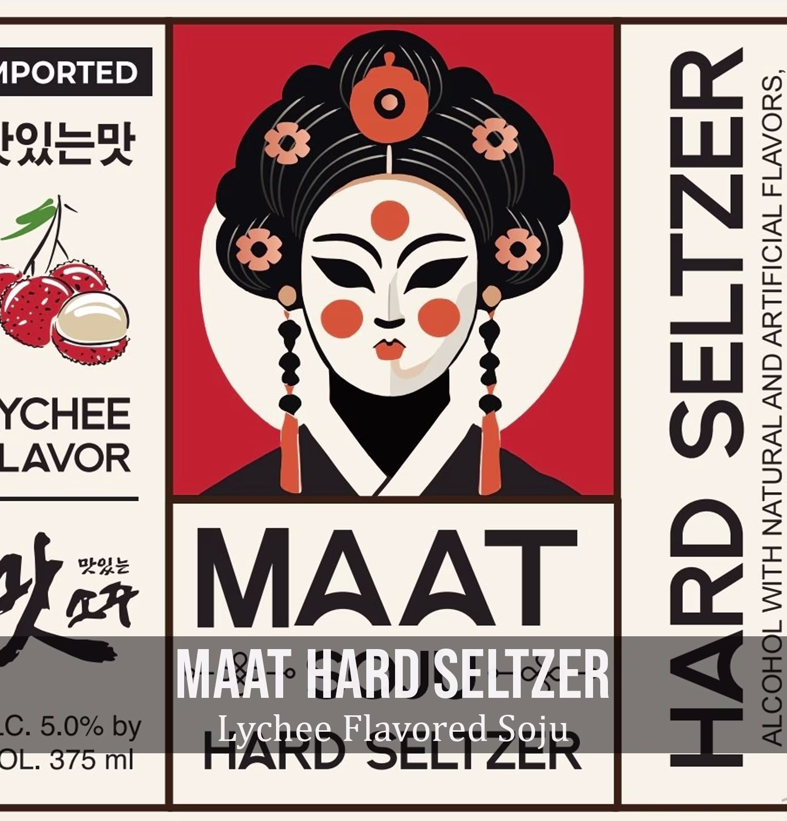 Maat Hard Seltzer Lychee Flavored Soju 375ml