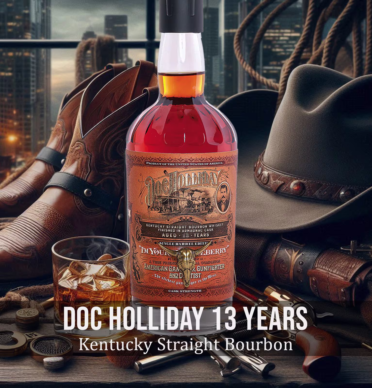 Doc Holliday 13 Year Old Kentucky Straight Bourbon Whiskey Finished in Armagnac Cask